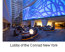 Lobby of the Conrad New York